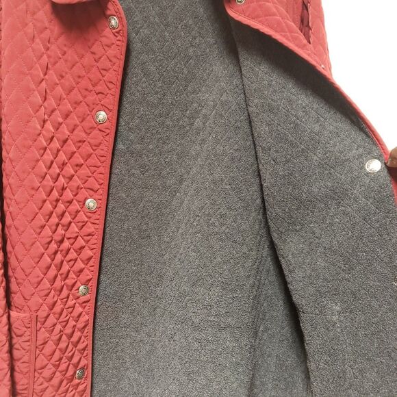 Cole B Women's Quilted Pattern Insulated Burgundy Red Coat Preppy Sz XL NWOT - Picture 9 of 13